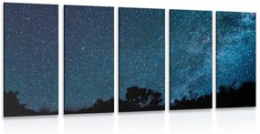 5-dielny obraz mliečna dráha medzi hviezdami Varianta: 200x100
