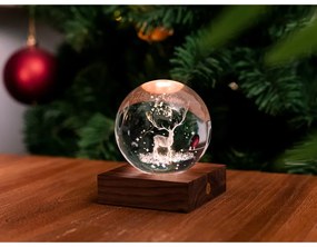 Tmavohnedá svetelná dekorácia na USB Amber – Gingko