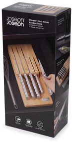 Súprava nožov so stojanom 5 ks z nehrdzavejúcej ocele Elevate Bamboo – Joseph Joseph