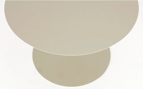 Krémový oceľový okrúhly konferenčný stolík ø 60 cm Snow – Zuiver