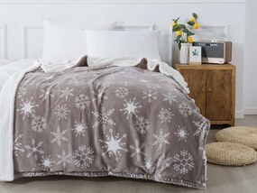 XPOSE® Mikroplyšová deka JON s baránkom - sivá 200x220 cm