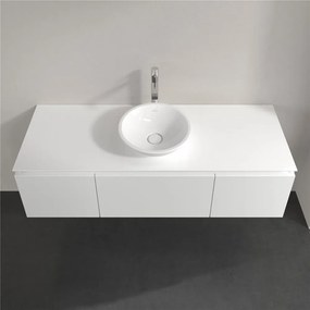 VILLEROY &amp; BOCH Legato závesná skrinka pod umývadlo na dosku (umývadlo v strede), 3 zásuvky, 1400 x 500 x 380 mm, White Matt, B58500MS