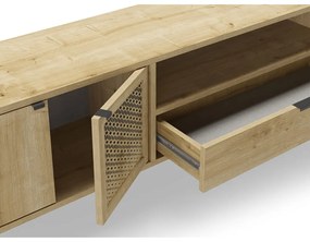 TV stolík v dekore duba v prírodnej farbe 160x50 cm Inca – Marckeric