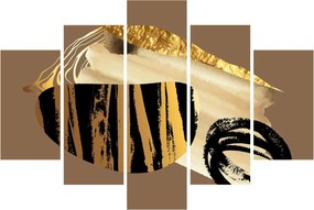 Obraz - Abstrakcia golden brown N⁰2 (150x105 cm)