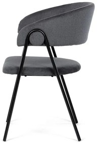 Autronic BONTEC Jedálenská stolička, šedá, zamatová látka, DCL-X7130 GREY2 Farba: Šedá