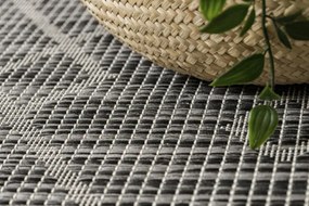 Koberec šnúrkový SIZAL PATIO ploské tkanie 3077 Boho - čierny