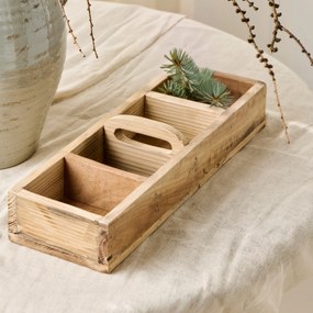 Ib Laursen Drevený box s uchom Unique 46 cm – 4 priehradky