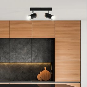 Bodové svietidlo LAGOS 2xGU10/15W/230V čierna/hnedá