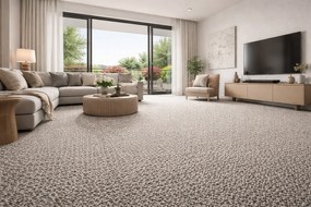 Timzo, Metrážny koberec Orion 9249, na mieru, šíře 4m,5m, hnedá, filc, chodba / predsieň