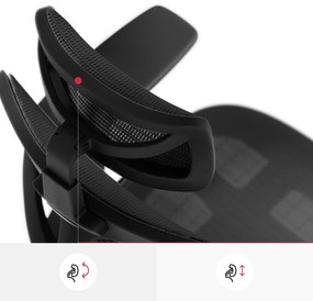 Kancelárska ergonomická stolička Diablo V-Basic, čierna