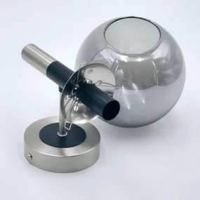 Nástenné svietidlo ROLLO 1xE14/5W/230V matný chróm/dymová