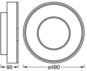 Ledvance- LED RGBW Stmievateľné stropné svietidlo SMART+ CLARIA LED/32W/230V Wi-Fi