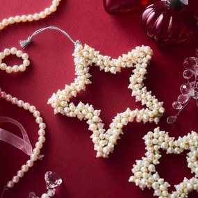 Závesná vianočná dekorácia PERLYN perlová 710599