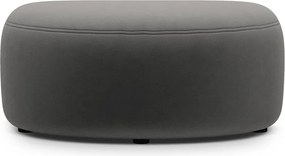 Tmavosivá zamatová podnožka Kate – Micadoni