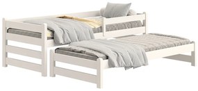 Detská posteľ Alis DPV 001 s prístelkou - 80x180 cm - biela