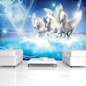 Fototapeta - Pegasus na modrom pozadí (152,5x104 cm)