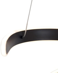 Dizajnová závesná lampa sivá vrátane LED 3-stupňového stmievania - Frank
