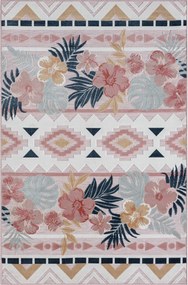 My Flair, Kusový koberec Flora II rosa – na von aj na doma, 160x230, viacfarebná, chodba / predsieň