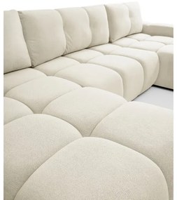 Rozkladacia čalúnená sedacia súprava do U ALMADA s úložným priestorom, béžová