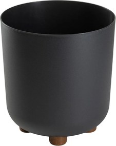 PLASTOVÝ KVETINÁČ TERRA 19,5X21 CM ANTRACITOVÁ