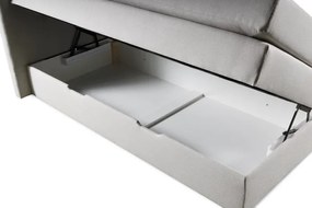 Kontinentálna boxspring posteľ AMBER, 200x180, krémová (barell 03)