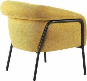 Dizajnové kreslo CLOVER BREGO, horčicové