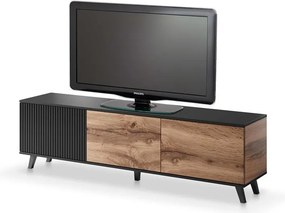 Tv stolík Ranae RTV2 (dub wotan + čierna). Vlastná spoľahlivá doprava až k Vám domov. 1038836