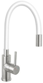 FERRO - Drezová batéria s flexibilným ramienkom nerez/biela