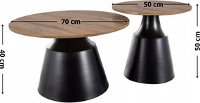 Sada 2 ks konferenčných stolíkov Itaka dub artisan/čierna