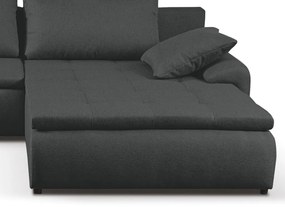 Rohová sedacia súprava Galileo, antracitová látka