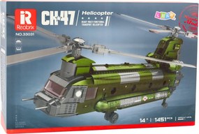 LEAN Toys CH-47 Chinook Vojenský vrtuľník Stavebnica 1451 el.