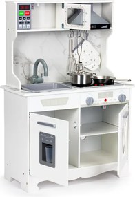 Drevená kuchynka Ecotoys s LED, zvukmi a príslušenstvom