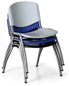 Plastová jedálenská stolička LIVORNO PLASTIC, čierna