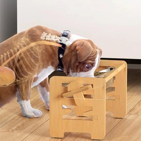 Tutumi Tutumi, keramická miska pre zvieratá na bambusovom stojane 331726A, HOM-02873