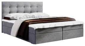 Manželská posteľ  Boxspring 140 cm Fade 2 (sivá) (s matracom a úložným priestorom). Vlastná spoľahlivá doprava až k Vám domov. 1046494