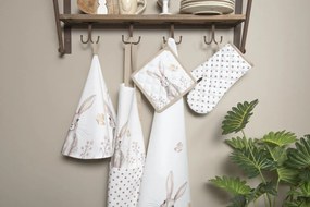 Okrúhla utierka s motívom zajačika Rustic Easter Bunny - Ø 80 cm