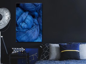 Artgeist Obraz - Blue Worsted (1 Part) Vertical Veľkosť: 80x120, Verzia: Na talianskom plátne