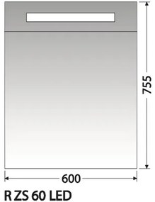 Zrkadlová skrinka Intedoor R ZS 60 LED 01