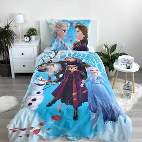 Jerry Fabrics DETSKÉ BAVLNENÉ OBLIEČKY FROZEN 140X200 CM, 1KS 70X90 CM VZOROVANÉ