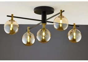 Jupiter 2032 - Prisadený luster FIGARO 5xG9/10W/230V čierna/zlatá/béžová