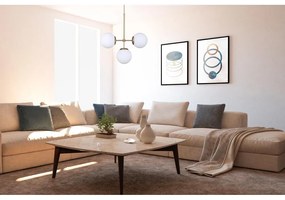 Biele/v zlatej farbe závesné svietidlo so skleneným tienidlom ø 15 cm Seagull – Squid Lighting