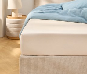 Napínacie prestieradlo z perkálu, béžové, nadmerná veľkosť