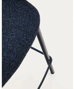 Tmavomodrá barová stolička (výška sedadla 65 cm) Maina – Kave Home