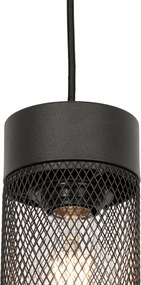 Priemyselné závesné svietidlo čierne - Jim