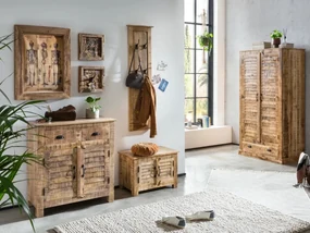 furniture-nabytek.cz - Masívna lavica Caribou z mangového dreva, lakovaná, prírodná farba