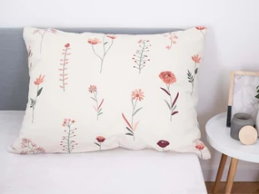 Bavlnená obliečka na vankúš Renforcé 70 × 90 cm – Vlčie maky L02