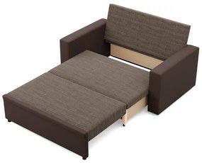 Dvojmiestna pohovka LUNA rozkladacia, hnedá / cappuccino