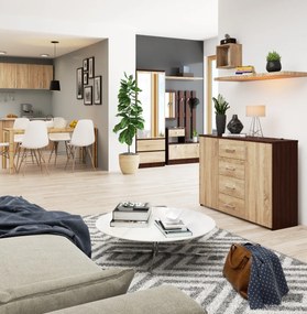 Komoda Torvi K 110 cm wenge/dub sonoma