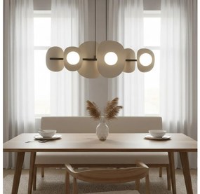 Luster na lanku ELEMENTI 6xG9/8W/230V béžový