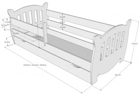Detská posteľ Jakub, natural